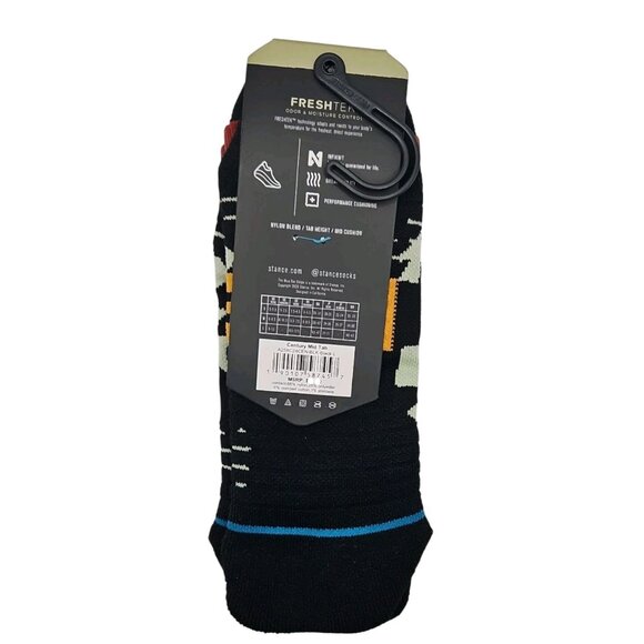 Stance FreshTek Performance Century Mid Tab Height Socks Black Large a258c24cen - Picture 5 of 7